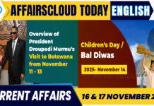 Current Affairs 16 & 17 November 2025