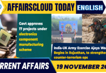 Current Affairs 19 November 2025