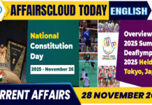 Current Affairs 28 November 2025