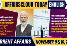 Current Affairs 9 & 10 November 2025