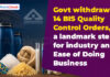 GOI Withdraws BIS Quality Control Orders for 14 petrochemical products