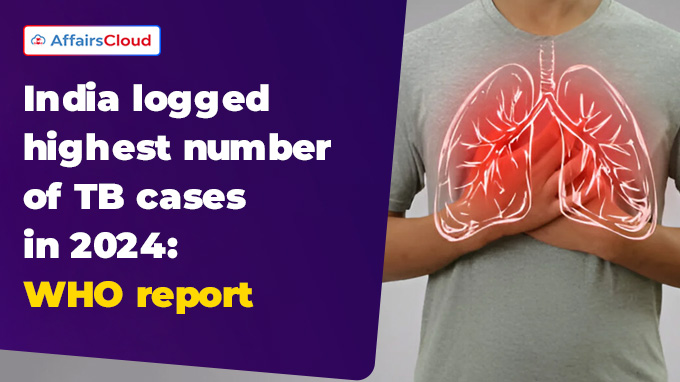 India logged highest number of TB cases in 2024 WHO report