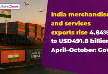 India merchandise and services exports rise 4.84% to USD491.8 billion in April–October: MoCI