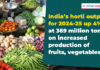 भारत का बागवानी उत्पादन 2024-25 में 4 प्रतिशत बढ़कर 369.05 मीट्रिक टन हो गया: MoAFW