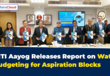 NITI Aayog Releases Report on Water Budgeting for Aspiration Blocks; Signs SoI with CFA Institute India