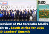 2025 G20 नेताओं के शिखर सम्मेलन के लिए प्रधान मंत्री नरेंद्र मोदी की दक्षिण अफ्रीका यात्रा का अवलोकन