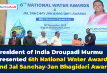 President Droupadi Murmu Conferred 6th National Water Awards, Inaugural JSJB Awards in New Delhi