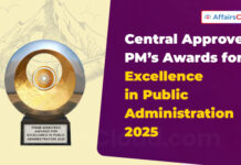 GoI Approves PM’s Awards for Excellence in Public Administration 2025