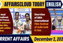 Current Affairs 2 December 2025