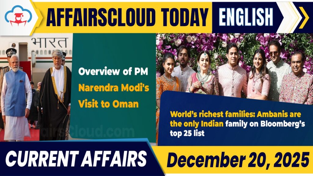 Current Affairs 20 December 2025