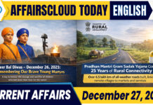 Current Affairs 27 December 2025
