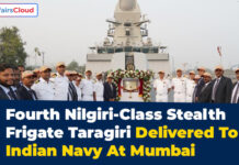 Indian Navy Receives Fourth Nilgiri-class frigate ‘INS Taragiri’ from Mazagon Dock