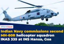Indian Navy Commissions INAS 335 (Ospreys) at INS Hansa, Goa