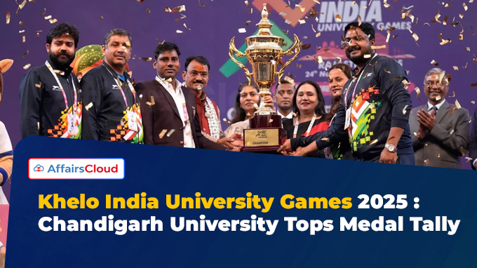 Khelo India University Games 2025 Chandigarh University Tops Medal Tally