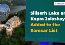 Siliserh Lake and Kopra Jalashay Designated as India’s 95th and 96th Ramsar Sites