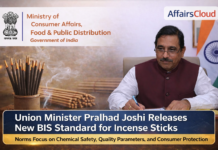 Union Minister Prahlad Joshi Releases New IS 19412:2025 for Incense Sticks to Enhance Consumer Safety