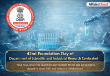 42nd Foundation Day of DSIR: Relaxes 3-Year Eligibility Norm for Deep-Tech Startups