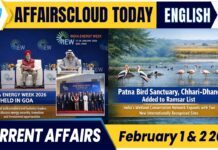 Current Affairs 1 & 2 February 2026