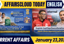 Current Affairs 23 January 2026