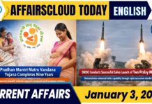 Current Affairs 3 January 2026