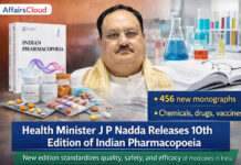 Union Minister Jagat Prakash Nadda Releases 10th Edition of Indian Pharmacopoeia in New Delhi