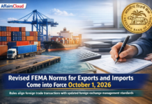 RBI Notifies New FEMA Rules for Exports and Imports to Take Effect from October 01, 2026