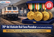 Union Minister Ashwini Vaishnaw Confers Ati Vishisht Rail Seva Puraskar 2025 to 100 Railway Officials