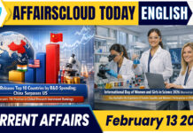 Current Affairs 13 February 2026