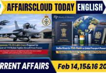 Current Affairs 14, 15 & 16 February 2026