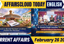 Current Affairs 26 February 2026