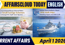 Current Affairs 1 April 2026