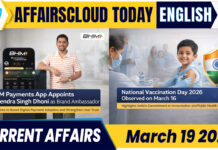 Current Affairs 19 March 2026
