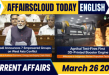 Current Affairs 26 March 2026