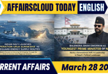 Current Affairs 28 March 2026