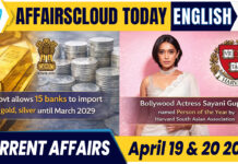 Current Affairs 19 & 20 April 2026