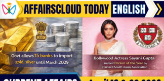Current Affairs 19 & 20 April 2026