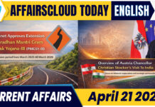 Current Affairs 21 April 2026