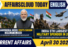 Current Affairs 30 April 2026