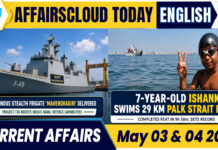 Current Affairs 3 & 4 May 2026