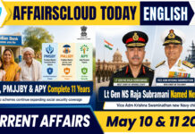 Current Affairs 10 & 11 May 2026