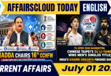 Current Affairs 1 July 2026