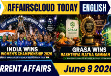 Current Affairs 9 June 2026