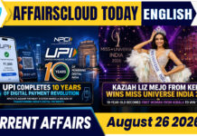 Current Affairs 26 August 2026