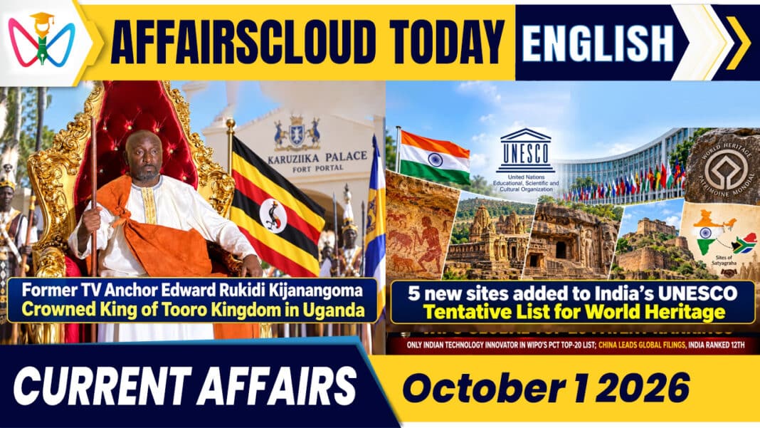 Current Affairs 1 October 2026