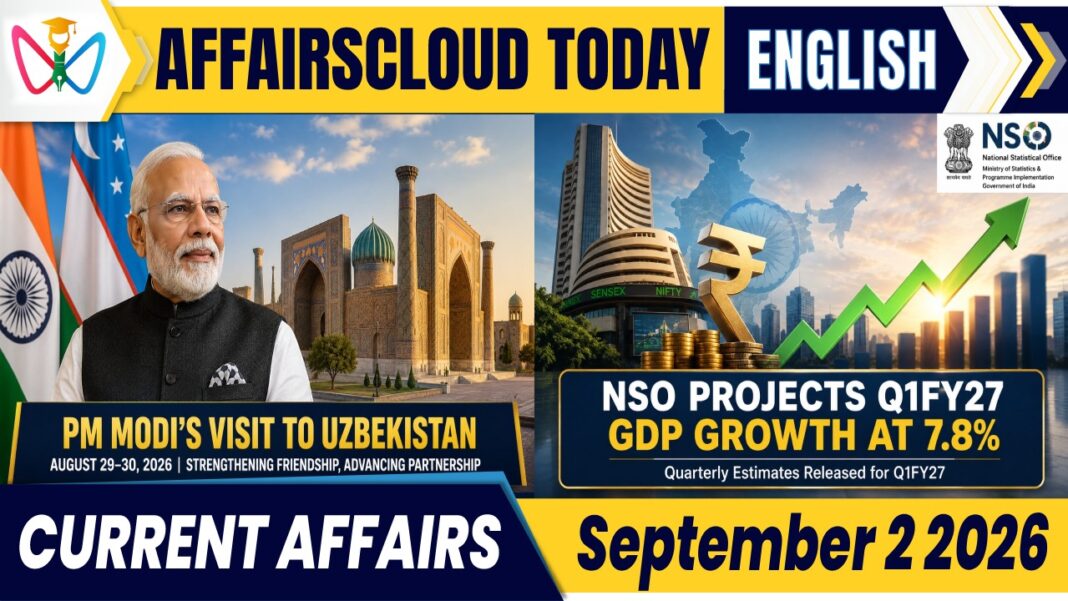 Current Affairs 2 September 2026