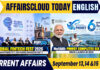Current Affairs 13, 14 & 15 September 2026