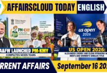 Current Affairs 16 September 2026