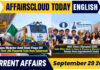 Current Affairs 29 September 2026