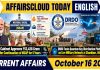 Current Affairs 16 October 2026