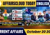 Current Affairs 20 October 2026